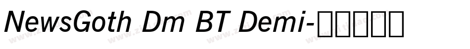 NewsGoth Dm BT Demi字体转换